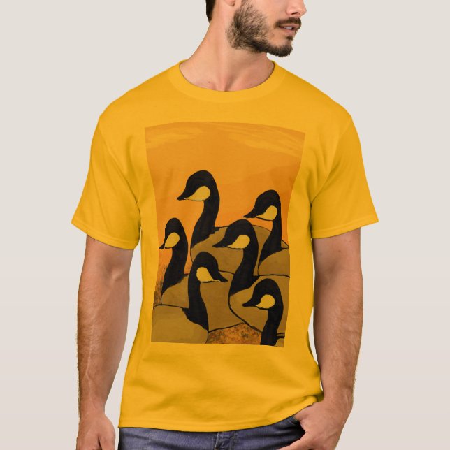 sechs Gänse T-Shirt (Vorderseite)
