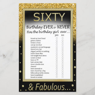 Sechs Geburtstage je oder nie spielen