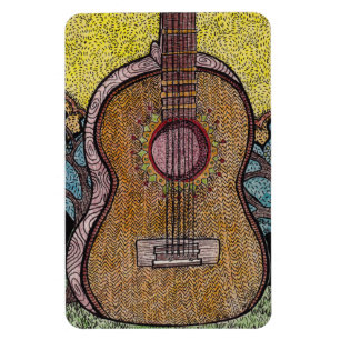 "# sechs" Gitarren-flexibler Magnet