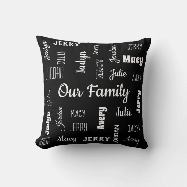 Sechs in Coolen Schriftart Personalisiert Kissen (Vorderseite)