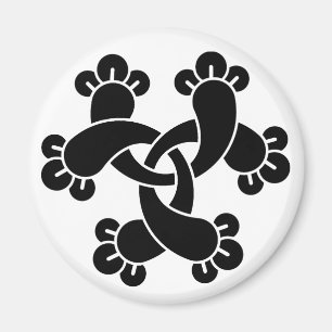 Sechs ineinandergreifende Nelken Magnet