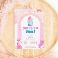 Sechs ist so süß Cupcake Sechster Geburtstag
