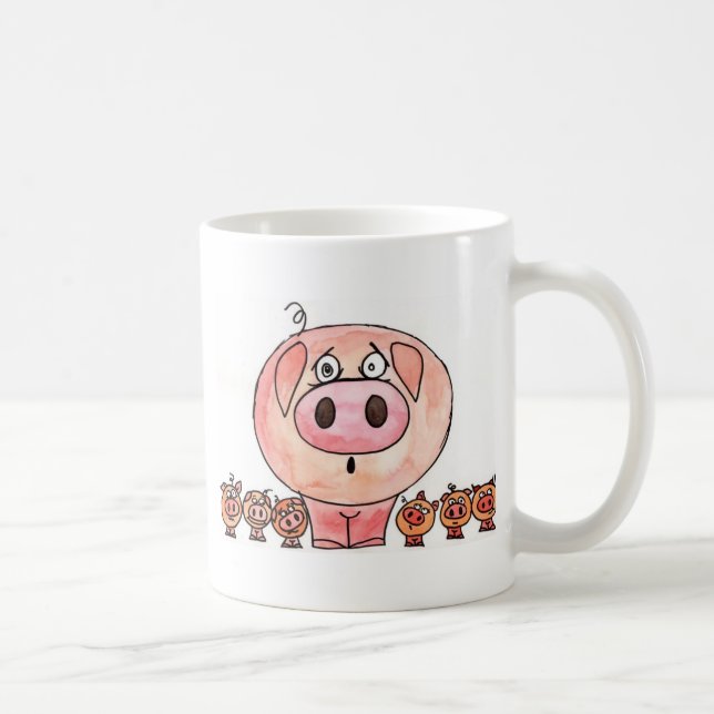 Sechs kleine Schweine Kaffeetasse (Rechts)