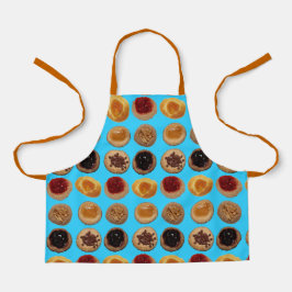 Sechs Kolaches zur hellblauen Schürze