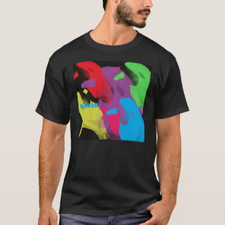 sechs Lamas in sechs Farben T-Shirt