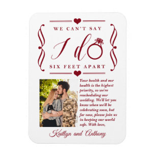 Sechs Meter später Hochzeitstag Magnet