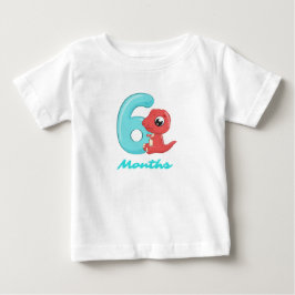 Sechs Monate niedlicher Dinosaurier Baby T - Shirt