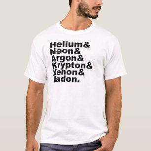 Sechs Noble-Gase in der Periodischen Elementübersi T-Shirt
