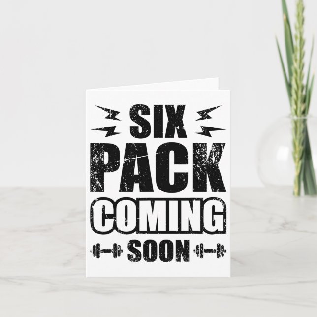 Sechs Pack bald kommen Karte (Vorderseite)