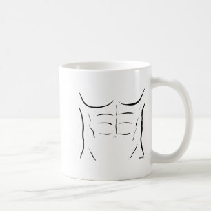Sechs Pack Bauchmuskeln Kaffeetasse