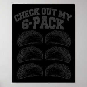 Sechs-Pack-Tacos lustig Cinco de Mayo Fitness Gym Poster