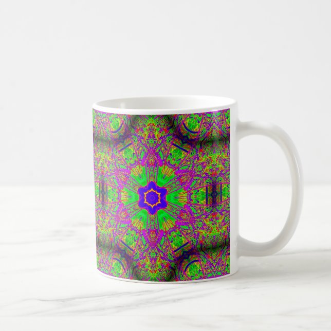 Sechs=Punkt blaue Sterngroovy Kaffeetasse (Rechts)