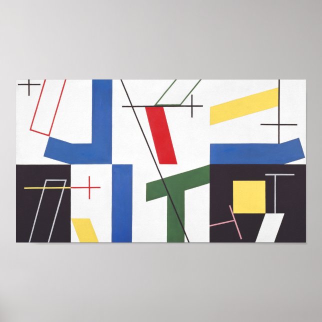 Sechs Räume mit Kreuzungen | Sophie Taeuber-Arp | Poster (Vorne)