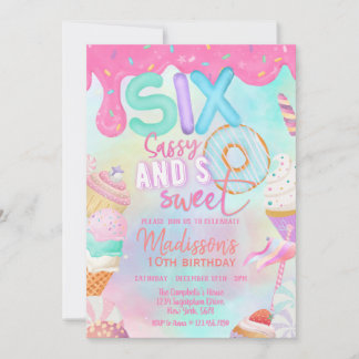 Sechs Sassy und so Sweet Einladung