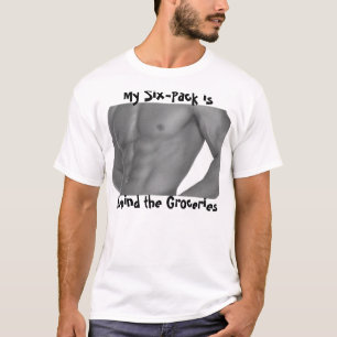 Sechs Satz Lebensmittelgeschäfte T-Shirt