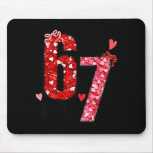 Sechs Sieben 67 Herzen 6 7 Meme Jungen Mädchen Kin Mousepad