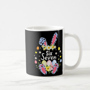 Sechs sieben 67 Meme 6 7 Bunny Leopard Kinder lust Kaffeetasse