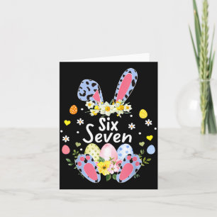 Sechs sieben 67 Meme 6 7 Kaninchen Leopard Kinder  Karte