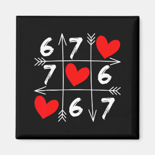 Sechs Sieben 67 Meme 6 7 Valentinstag Herz Männer Magnet