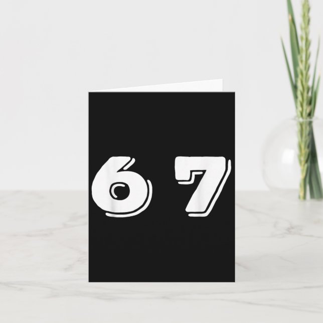 Sechs sieben 6 7-Meme-Design _1 Karte (Vorderseite)