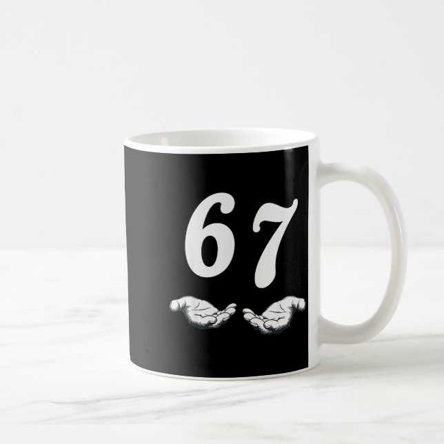 Sechs Sieben 6 7 Meme  Kaffeetasse (Rechts)
