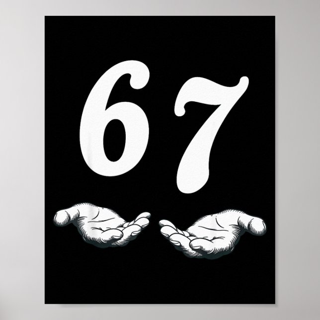Sechs Sieben 6 7 Meme  Poster (Vorne)