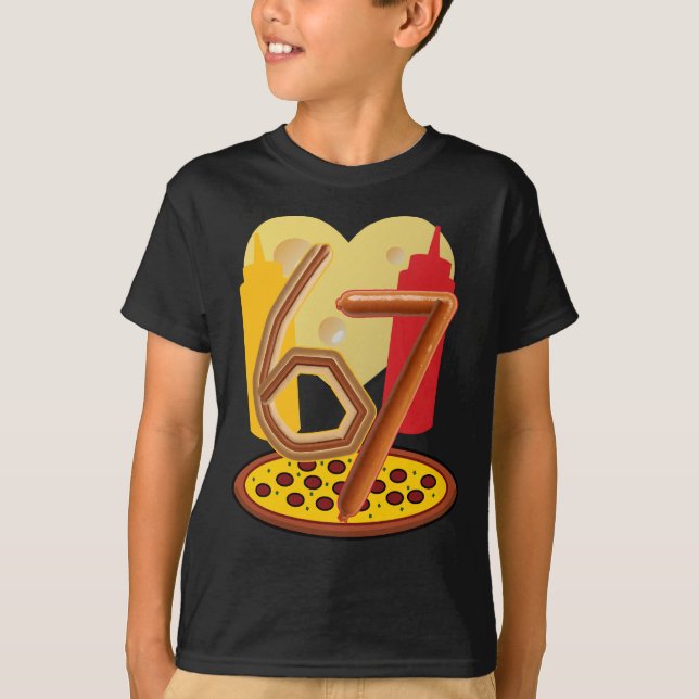 sechs sieben 6 7 T-Shirts (Vorderseite)