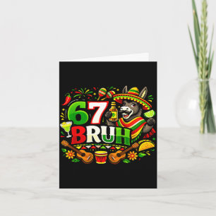 Sechs sieben bruh 67 cinco de mayo mexikanische Pa Karte