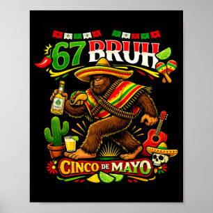 Sechs sieben bruh 67 cinco de mayo mexikanische Pa Poster