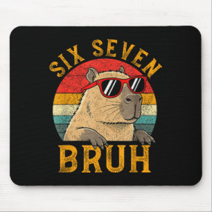 Sechs Sieben Bruh 67 Meme Lustig Capybara Viral Se Mousepad