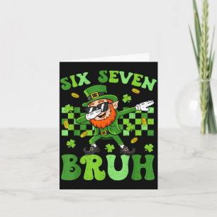 Sechs sieben bruh 67 St. Patricks Day Jungen Kinde Karte