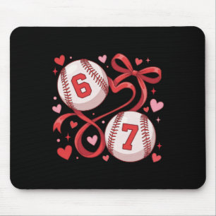 Sechs Sieben Bysebyll Liebhaber Sport Rot Herz Bow Mousepad