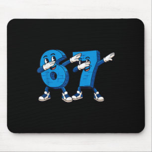 Sechs Sieben Dabbing Cool Meme 67 Lustiger Dab Zah Mousepad