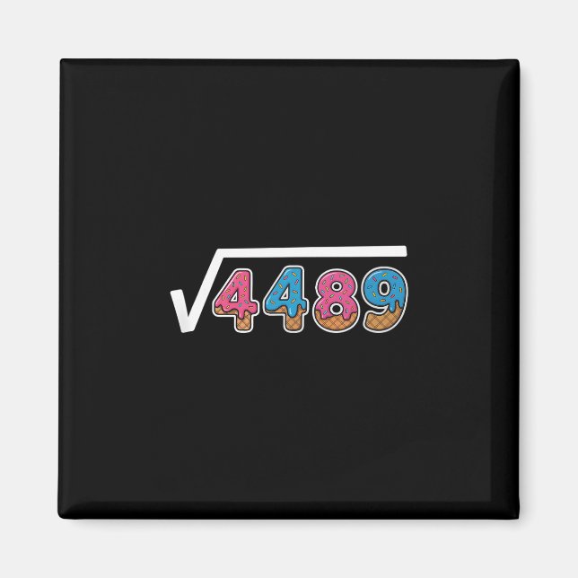 Sechs Sieben Eis Drip Cool Meme 67 Lustig Quadrat Magnet (Vorne)