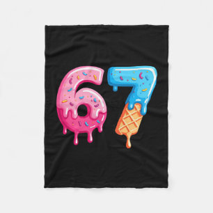 Sechs Sieben Eis Drip Cool Meme 67 Lustige Zahl Fleecedecke