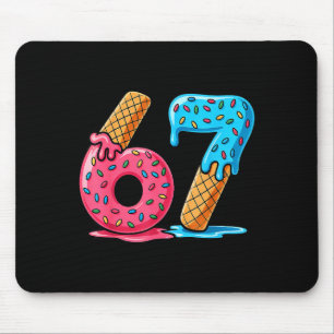 Sechs Sieben Eis Drip Cool Meme 67 Lustige Zahl Mousepad