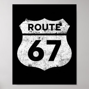 Sechs Sieben Lustige Route 67 Straßenschild 6 7 Me Poster