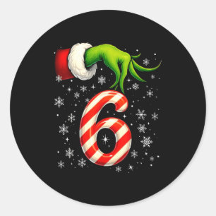 Sechs Sieben Lustige Weihnachten Paar Passendes Me Runder Aufkleber