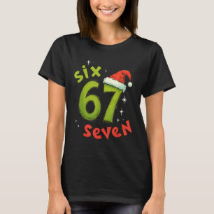 Sechs Sieben Lustiger Weihnachts-Meme Grün Rot Fei T-Shirt