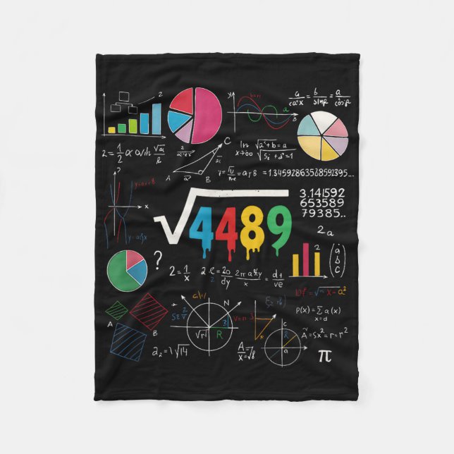 Sechs Sieben Mathelehrer 67 Meme Quadratwurzel 448 Fleecedecke (Vorderseite)