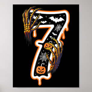 Sechs Sieben Meme 6 7 67 Halloween Erntedankfest P Poster