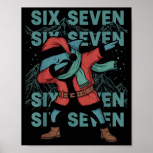 Sechs Sieben Meme Hai Dab Se Dabbing Lustiges Weih Poster