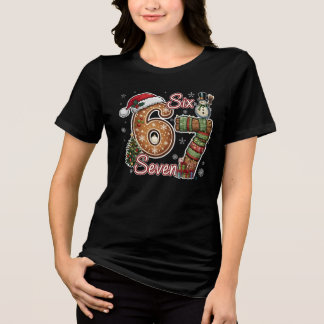 Sechs Sieben Meme Lebkuchen Weihnachtsgeschenk Tri-Blend Shirt