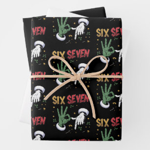 Sechs Sieben Meme Lustiger Böser Kerl Weihnachten  Geschenkpapier Set