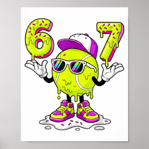 Sechs Sieben Meme Tennis Eiscreme Drip 67 Für Kind Poster