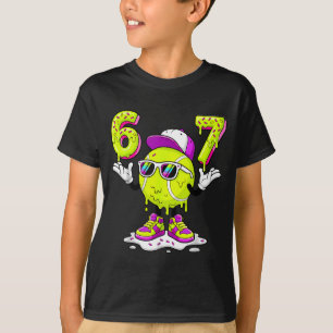 Sechs Sieben Meme Tennis Eiscreme tropft 67 für Ki T-Shirt