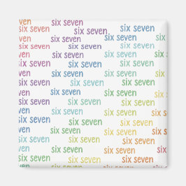 Sechs Sieben Multicolor Gehirn Fäulnis Magnet