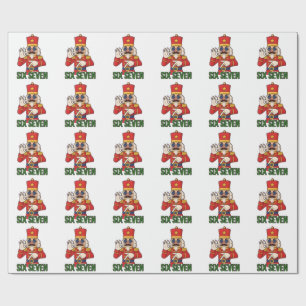 Sechs Sieben Schneemann Weihnachten Nussknacker 6 Geschenkpapier