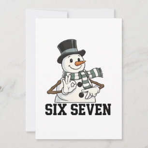 Sechs Sieben Schneemann Weihnachten Santa 6 7 Xmas Karte