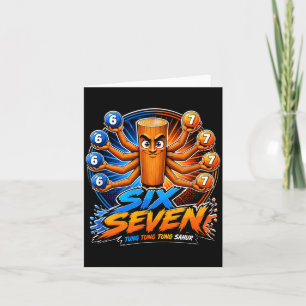 Sechs Sieben Tung Tung Sahur Kinder 67 Jungen Juge Karte